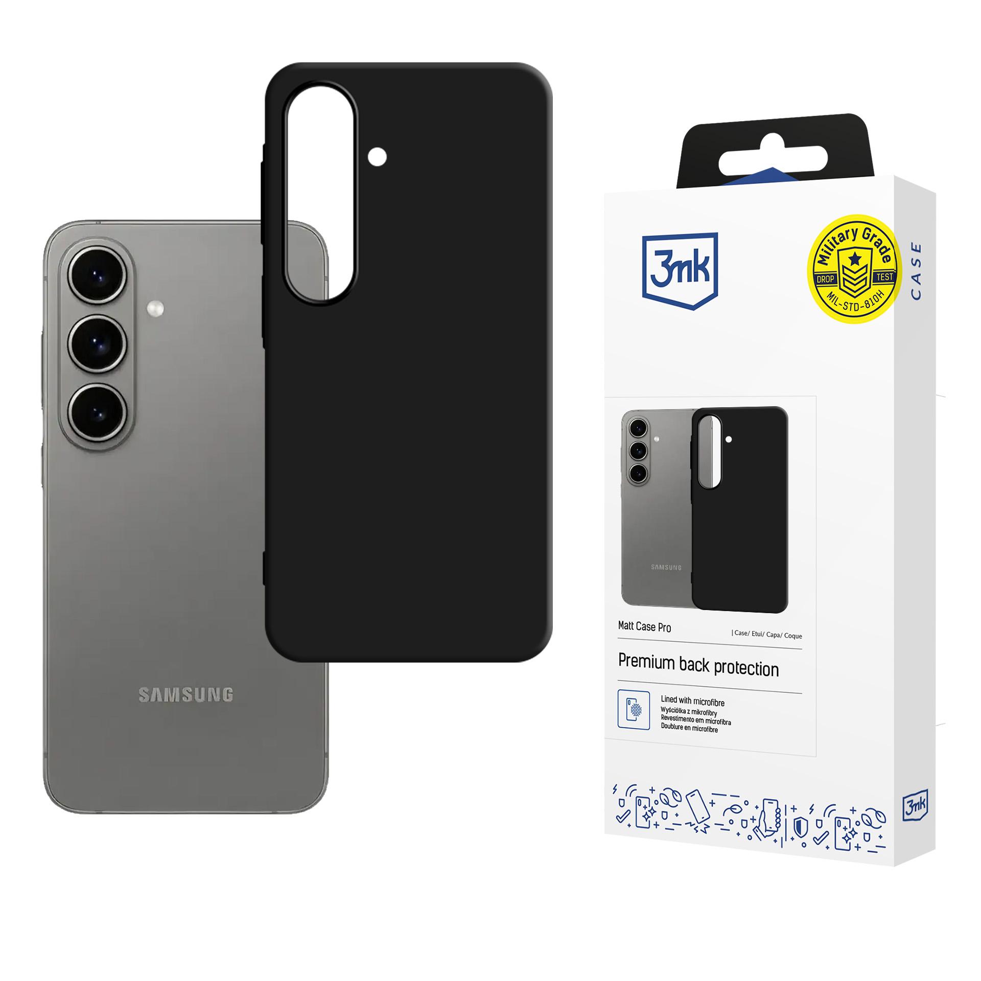 3mk Matt Case Pro dėklas, skirtas Samsung Galaxy A57, matinis juodas