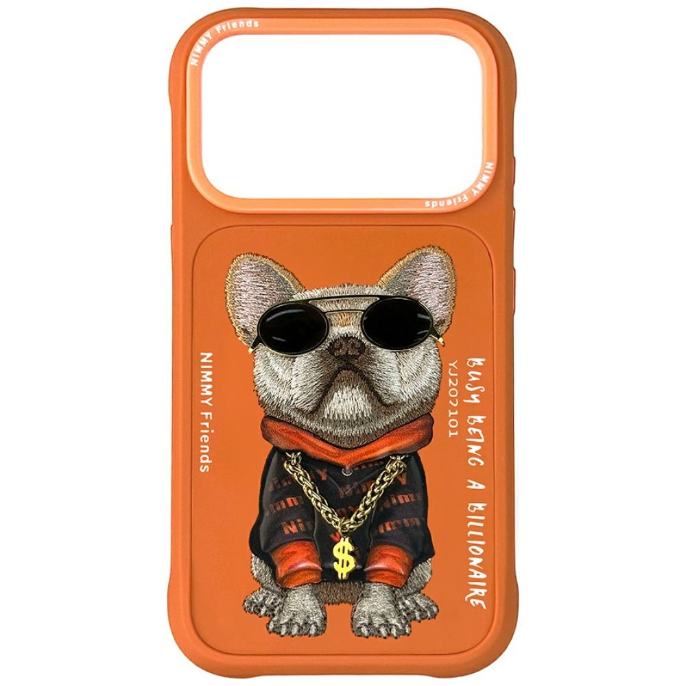 Nimmy Glasses Cool Dog deklas iPhone 17 Pro Max - oranzinis
