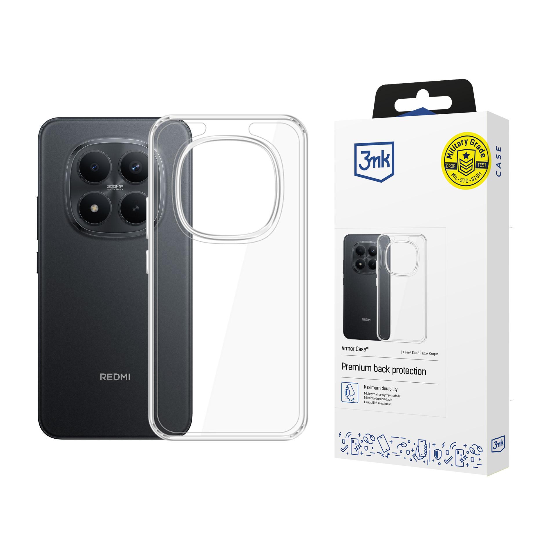 3mk Armor dėklas, skirtas Xiaomi Redmi Note 15 Pro 4G, skaidrus