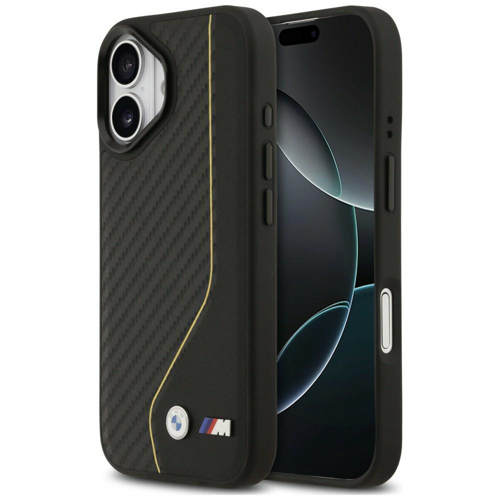 BMW M Carbon Line & Logo MagSafe Dėklas for iPhone 17 - geltonas