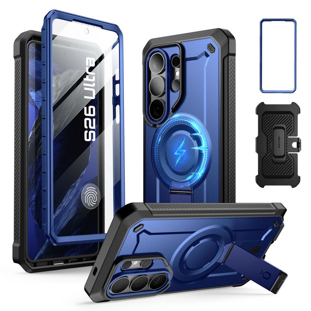Supcase Unicorn Beetle Pro Mag MagSafe 2-set Case for Samsung Galaxy S26 Ultra - Black and Navy Blue