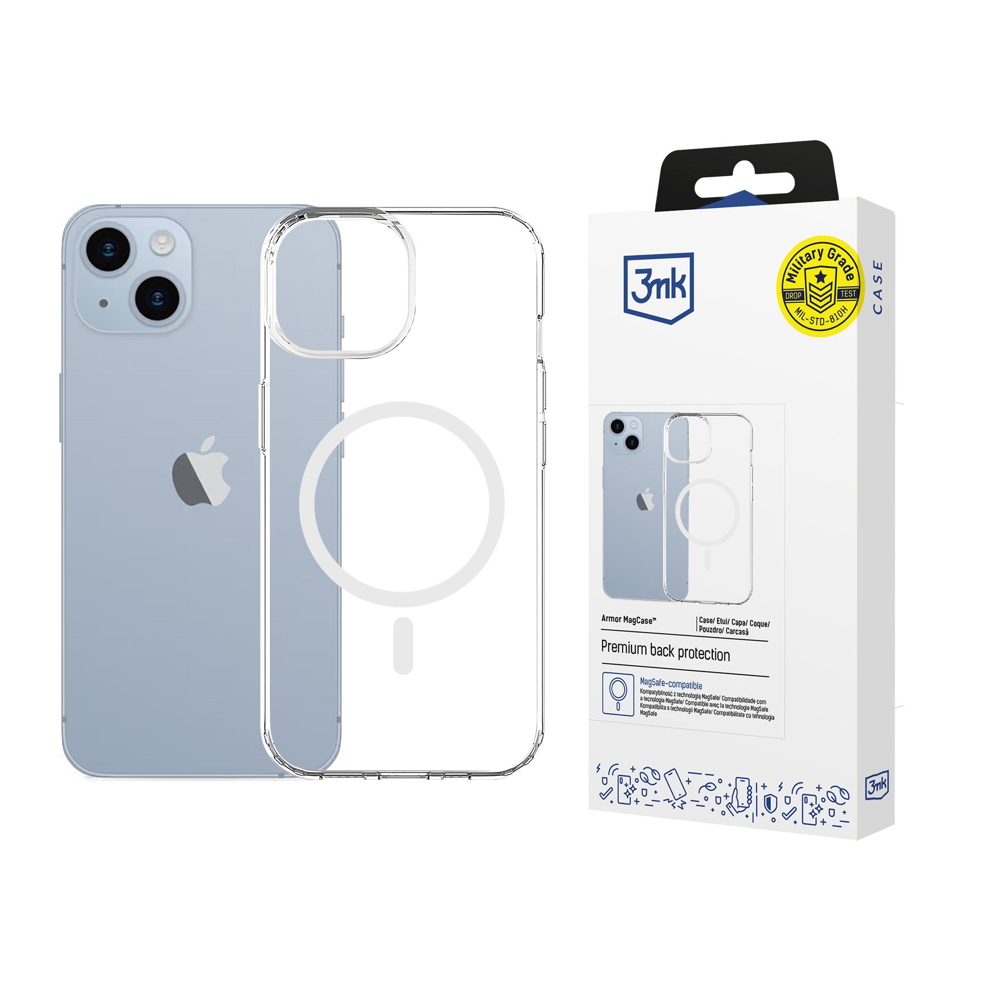 "3mk Armor Magcase" dėklas "iPhone 14 Plus" - skaidrus