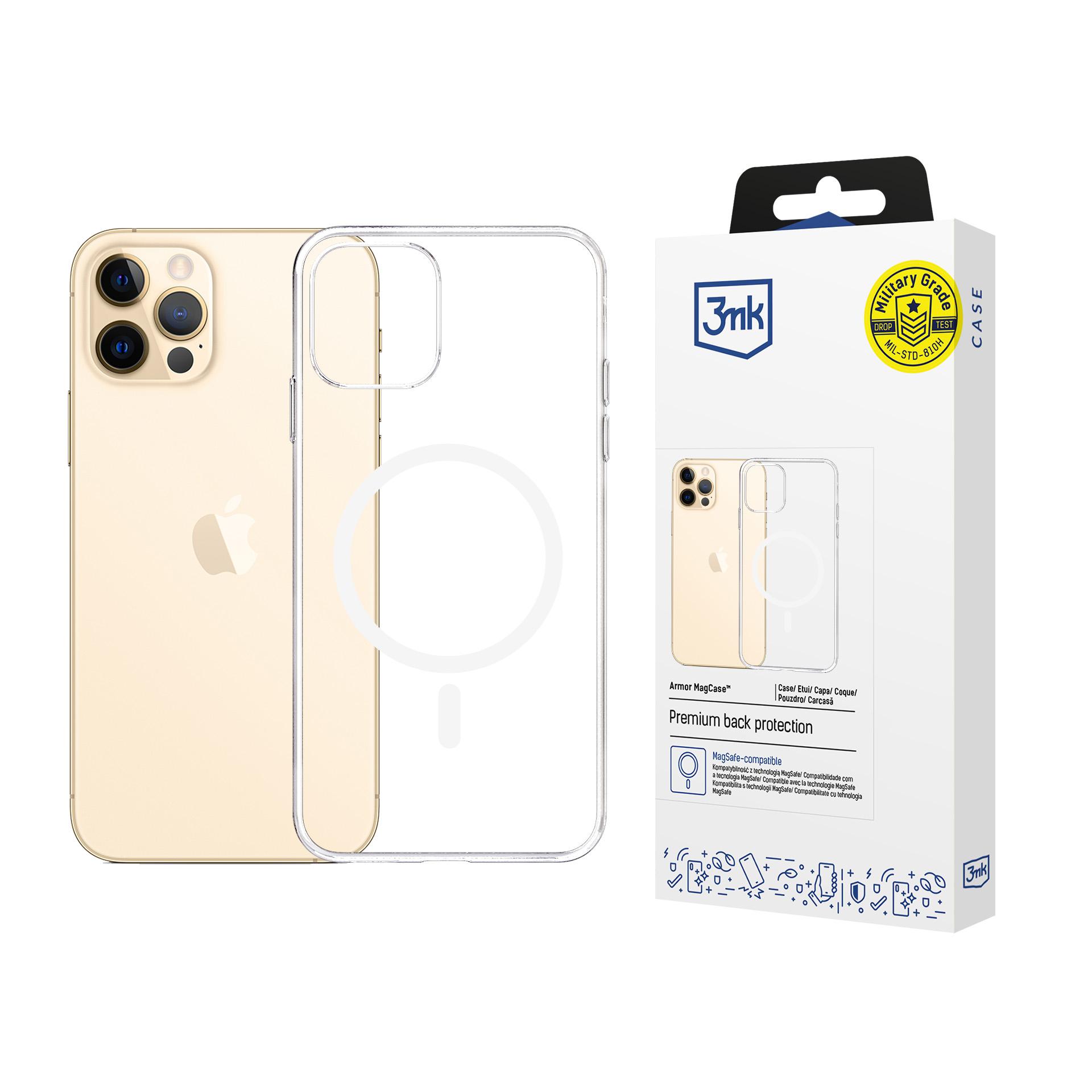 "3mk Armor Magcase" dėklas "iPhone 12 Pro Max" - Skaidrus