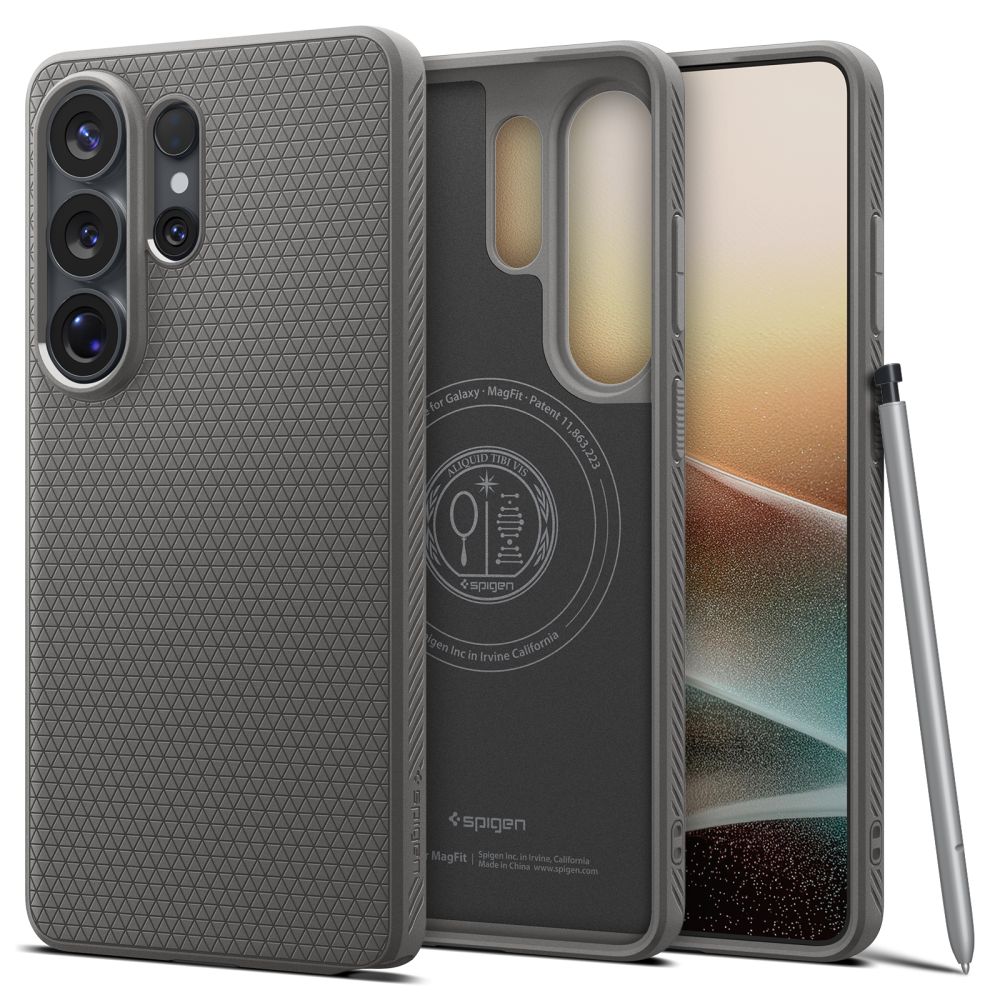 SPIGEN dėklas LIQUID AIR MAG, suderinamas su MagSafe, skirtas SAMSUNG S26 Ultra marble grey