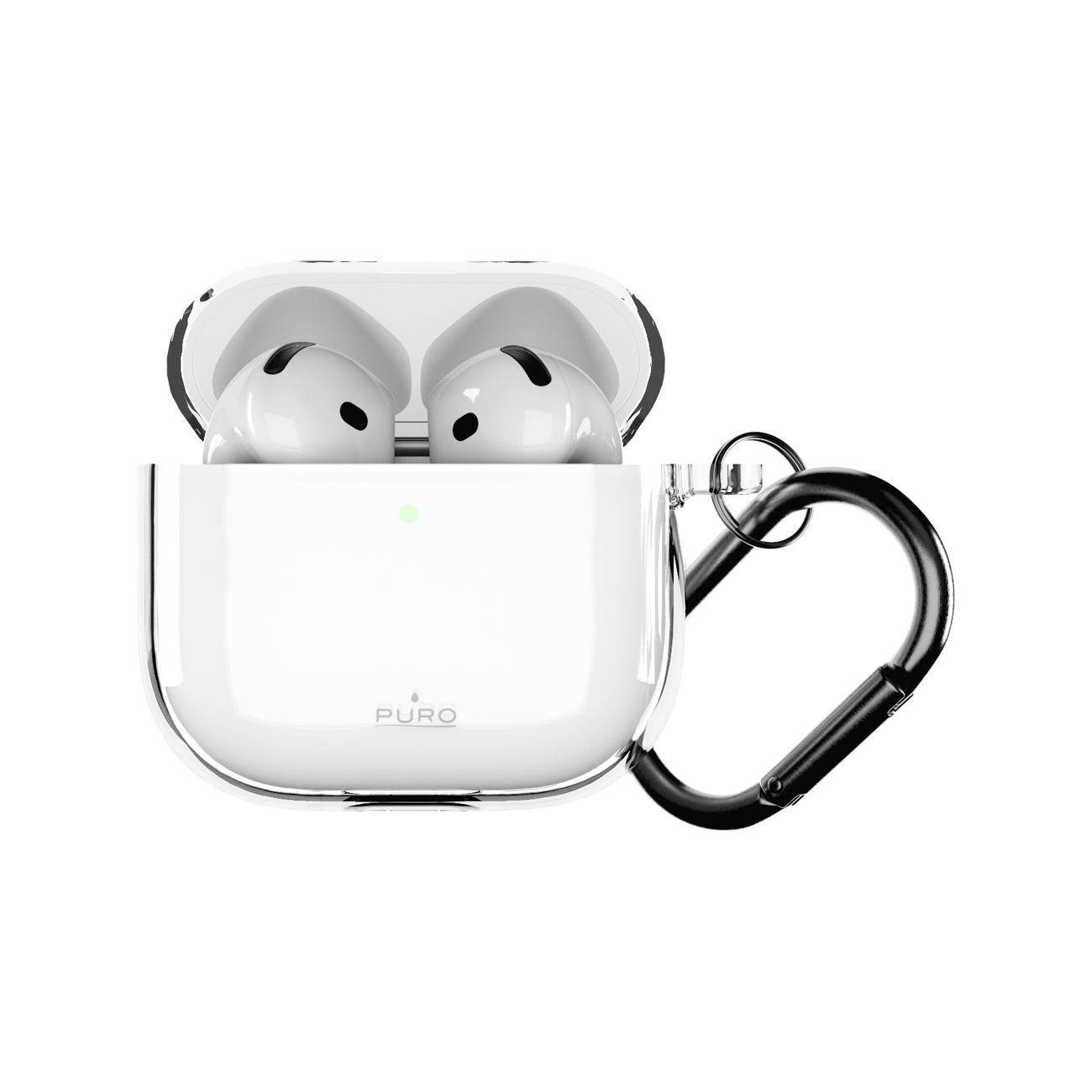 "Puro 0.3 Nude" dėklas "AirPods 4" - skaidrus