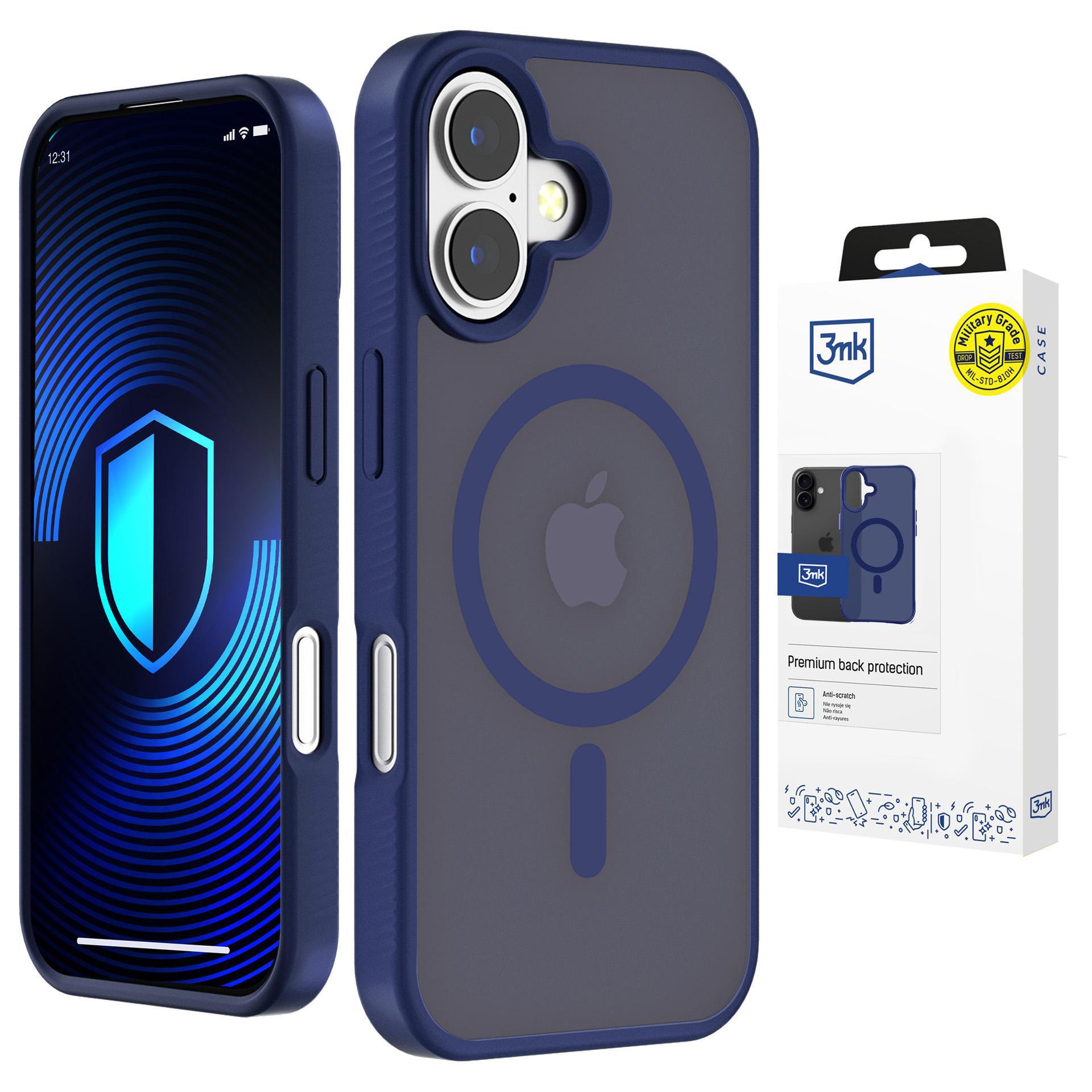 3mk Smoke MagCase для iPhone 16 синe-полупрозрачный