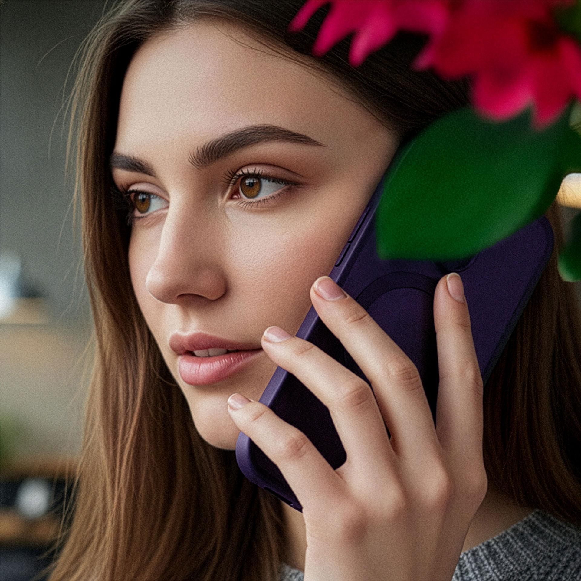 "3mk Smoke MagCase" dėklas "iPhone 17 Pro Max" - violetinės spalvos permatomas