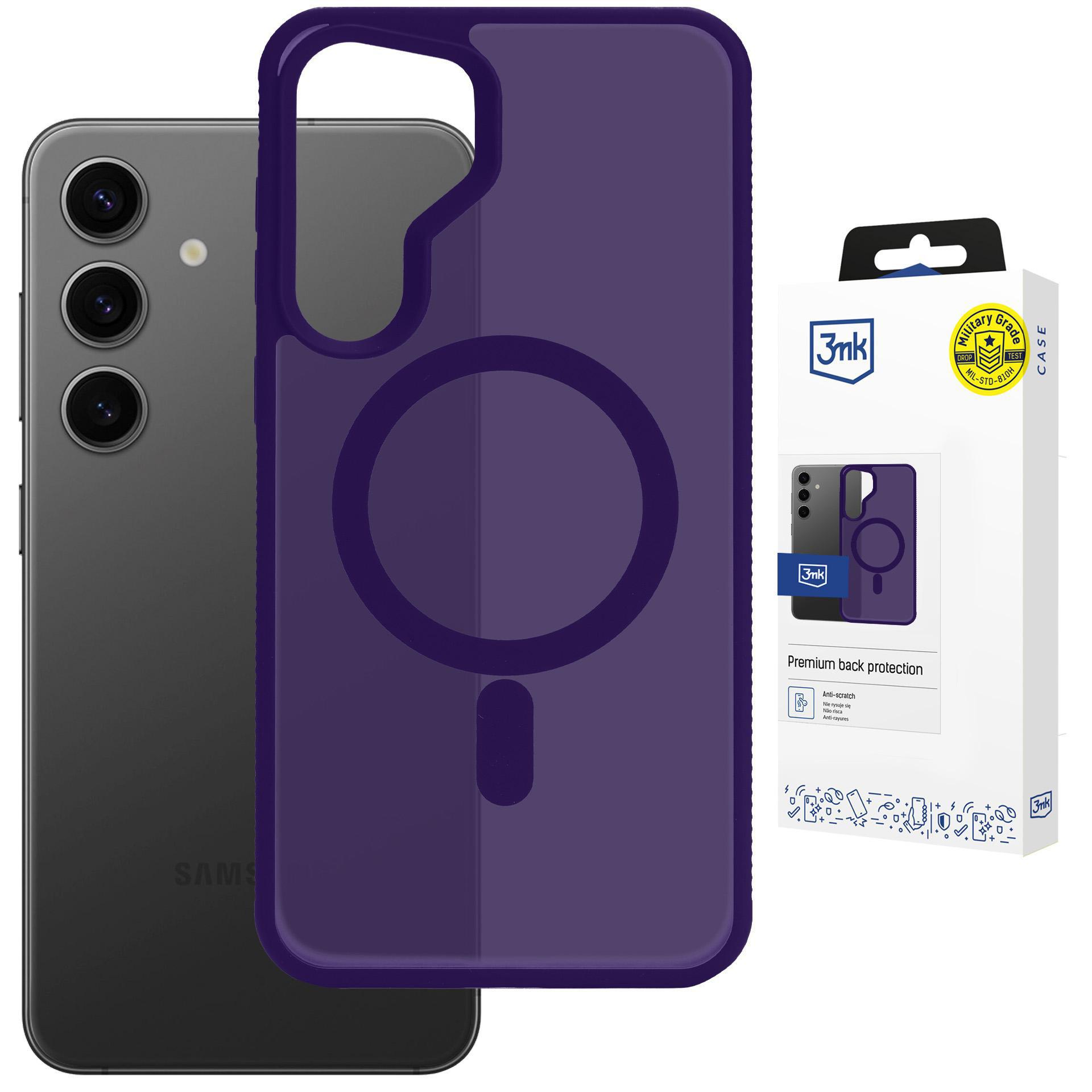 3mk Smoke MagCase dėklas Samsung Galaxy S25 - violetinis