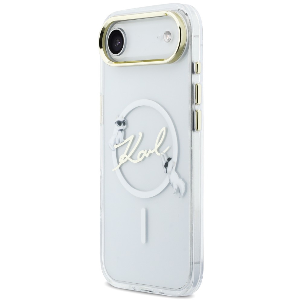 Karl Lagerfeld IML Choupettes Karl Script Logo MagSafe iPhone Air Dėklas - Clear