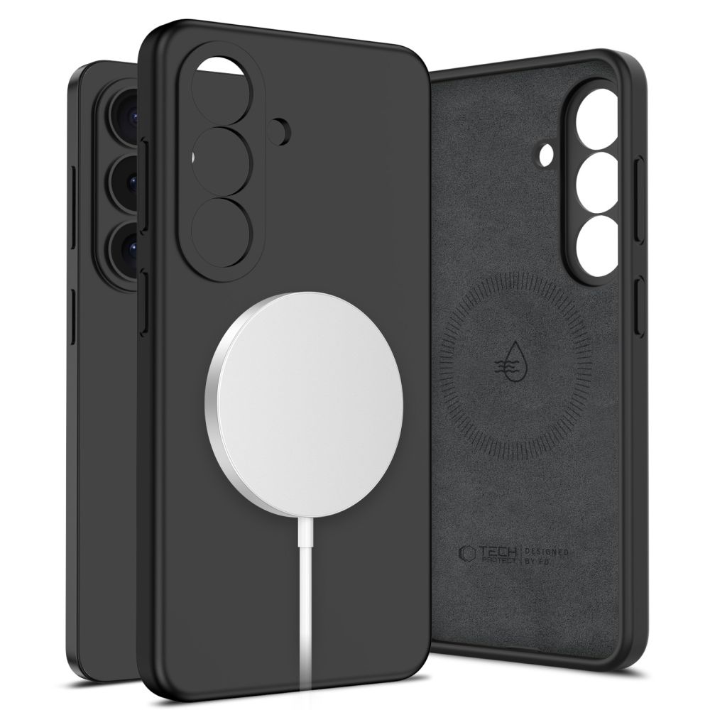 Tech-Protect Silikoninis MagSafe Dėklas for Samsung Galaxy S26 - juodas