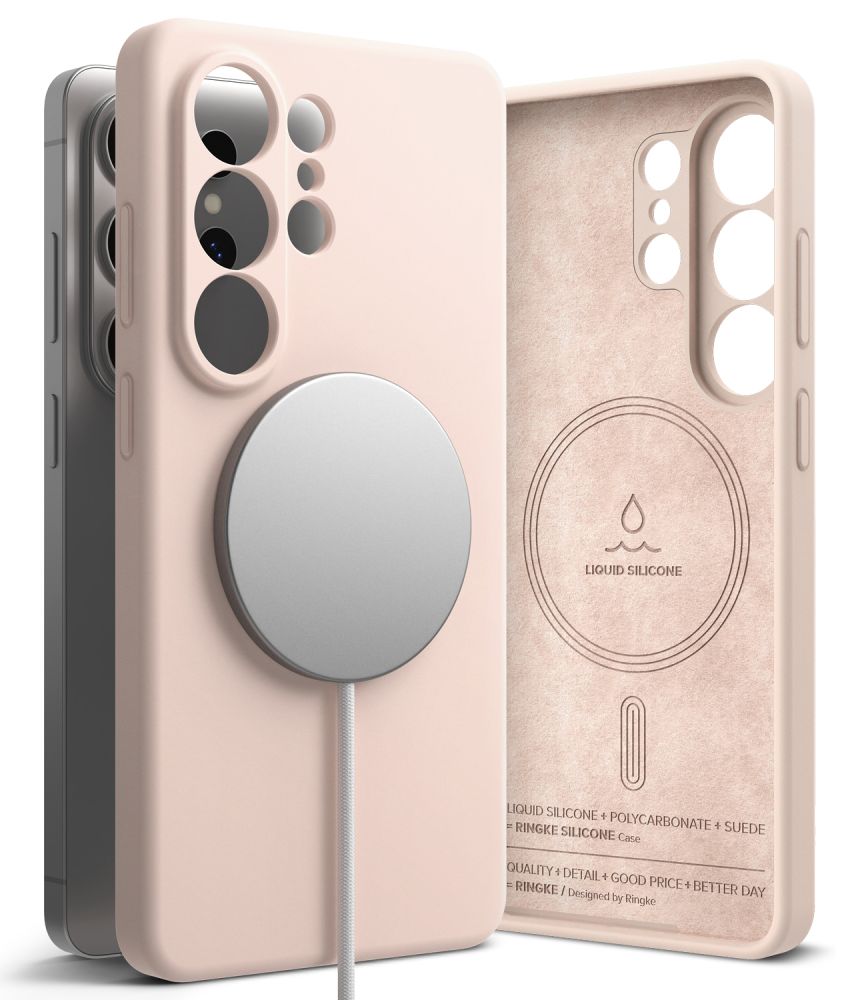 Ringke Silikoninis MagSafe Dėklas for Samsung Galaxy S26 Ultra - rožinis