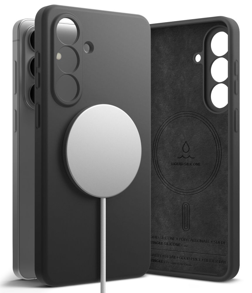 Ringke Silikoninis MagSafe Dėklas for Samsung Galaxy S26+ - juodas