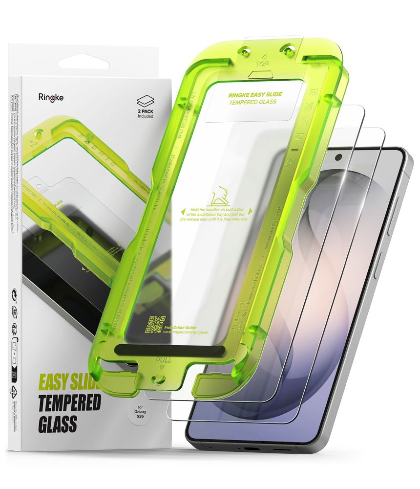 Ringke Easy Slide 2-Pack Grūdintas stiklas for Samsung Galaxy S26