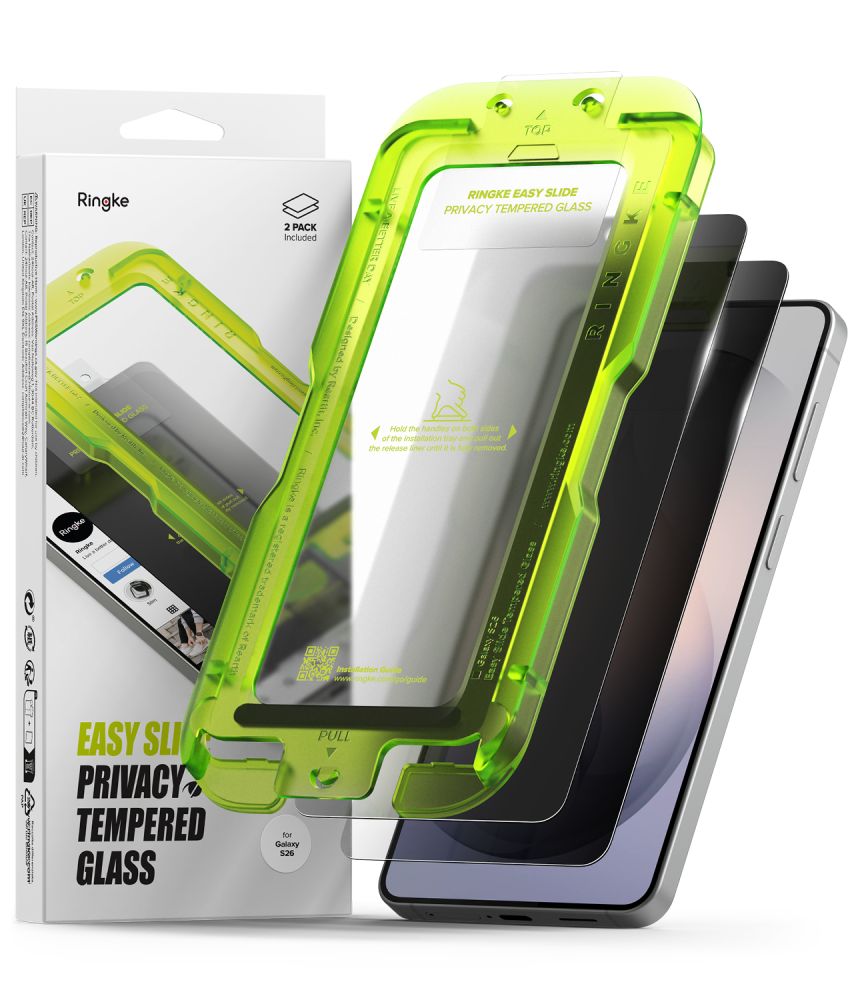 Ringke Easy Slide Privatumo Grūdintas stiklas 2-Pack for Samsung Galaxy S26