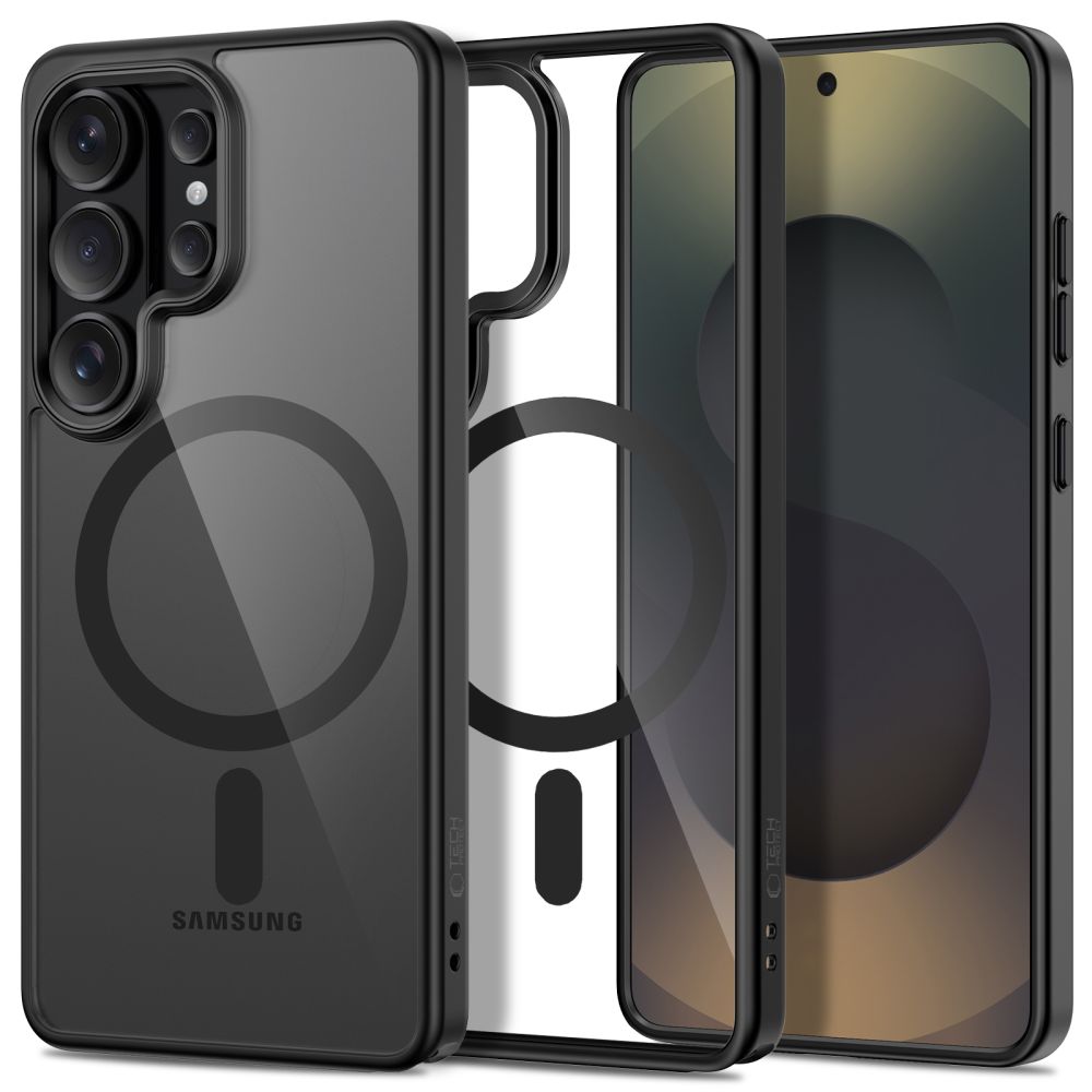 Tech-Protect Magmat MagSafe Dėklas for Samsung Galaxy S26 Ultra - skaidrus juodas