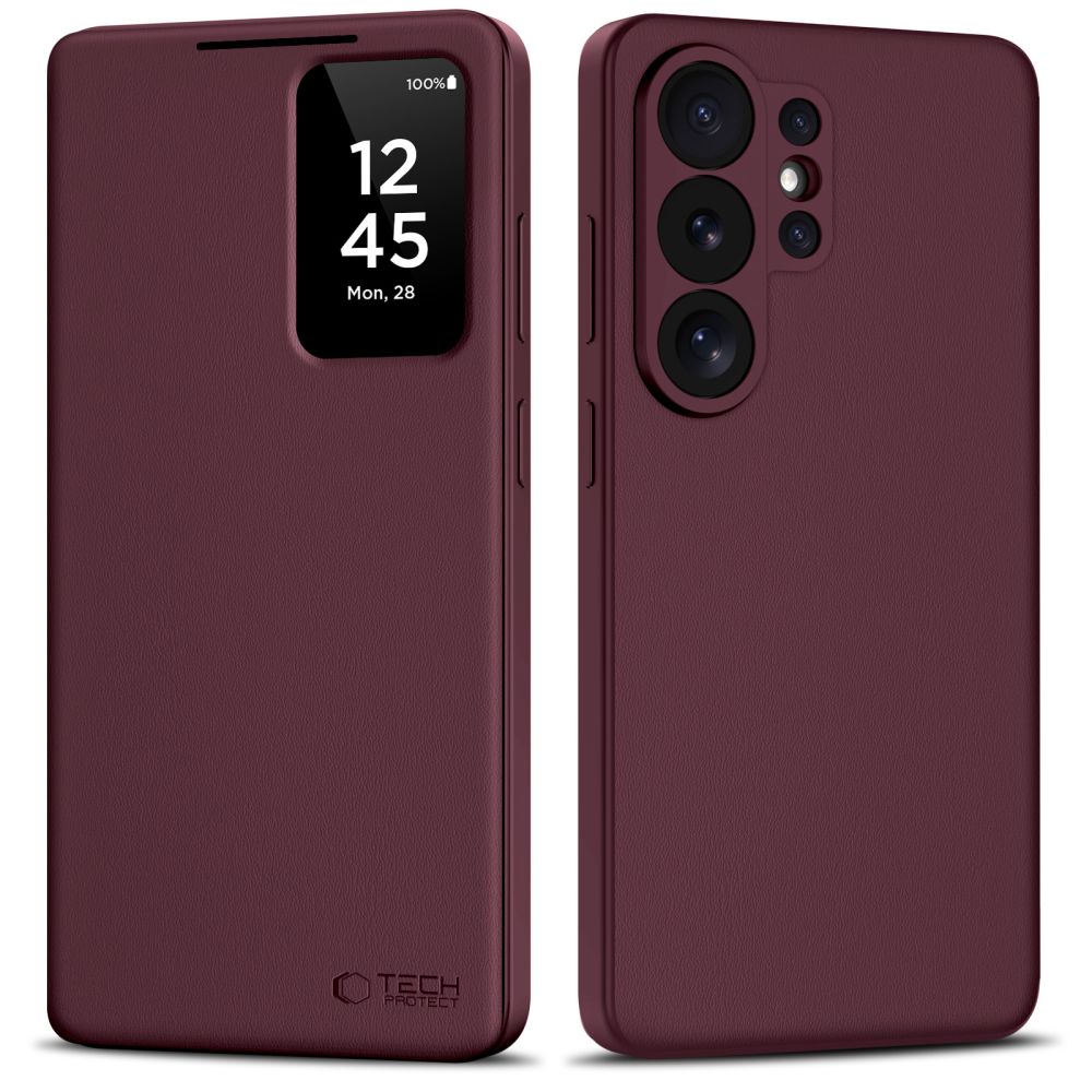 Tech-Protect Išmanusis Piniginė Dėklas for Samsung Galaxy S26 Ultra - bordo