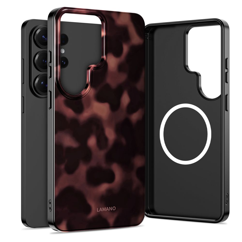 Tech-Protect Lamano MagSafe Dėklas for Samsung Galaxy S26 Ultra - rudas and juodas