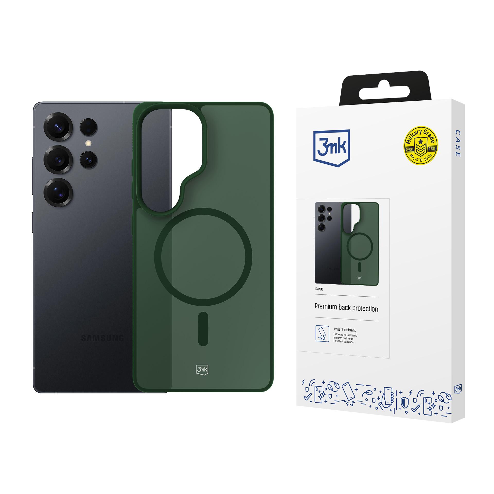3mk Smoke MagCase для Samsung Galaxy S25 Ultra зелёно-полупрозрачный