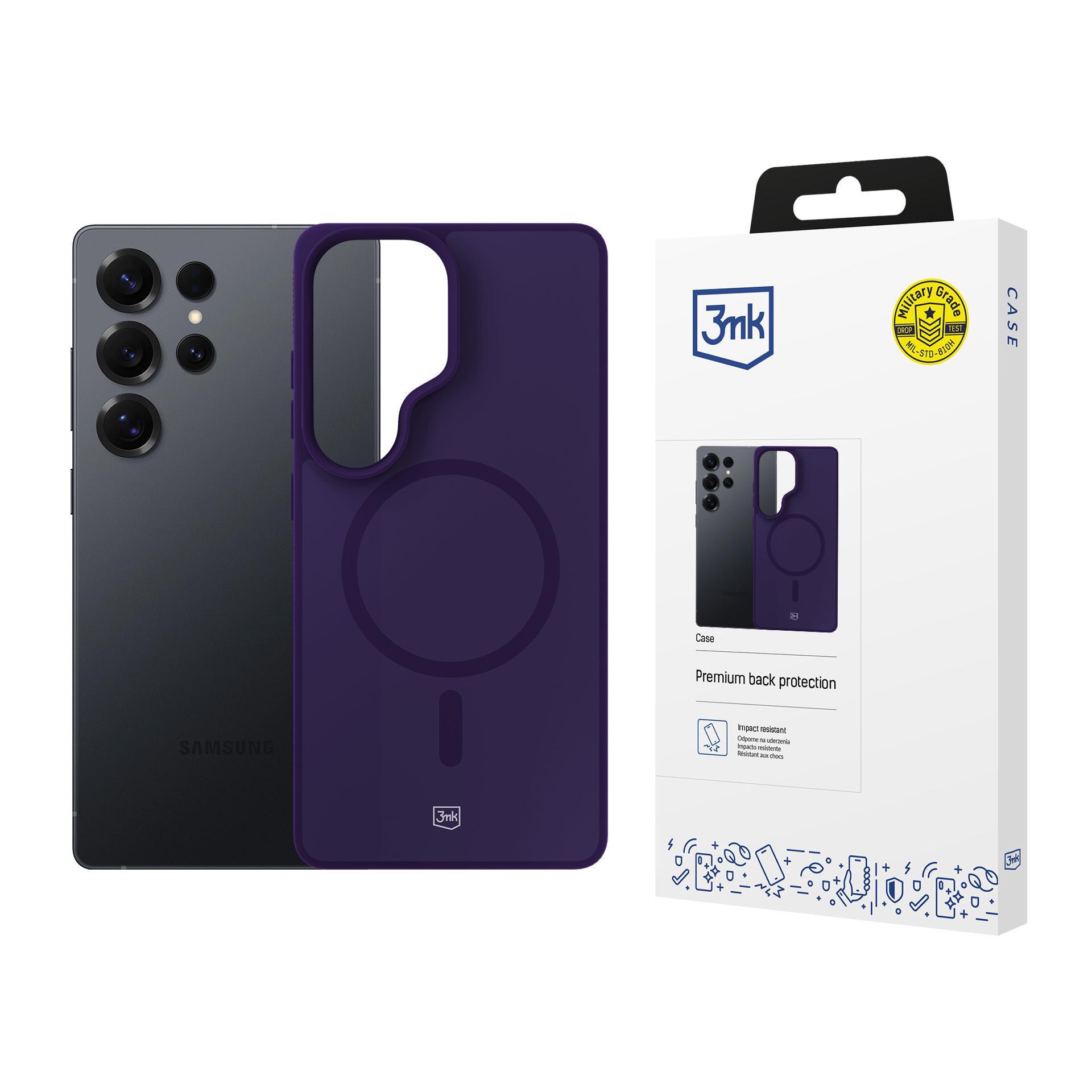3mk Smoke MagCase для Samsung Galaxy S25 Ultra фиолетово-полупрозрачный