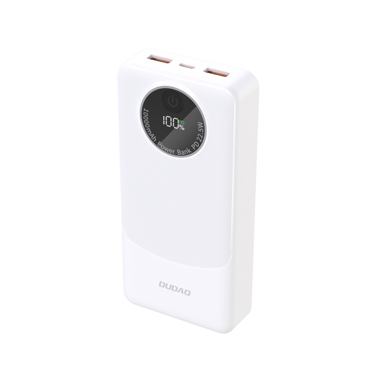 Dudao K12Pro 22.5W PD 20000mAh USB-A, USB-C balta išorinė baterija