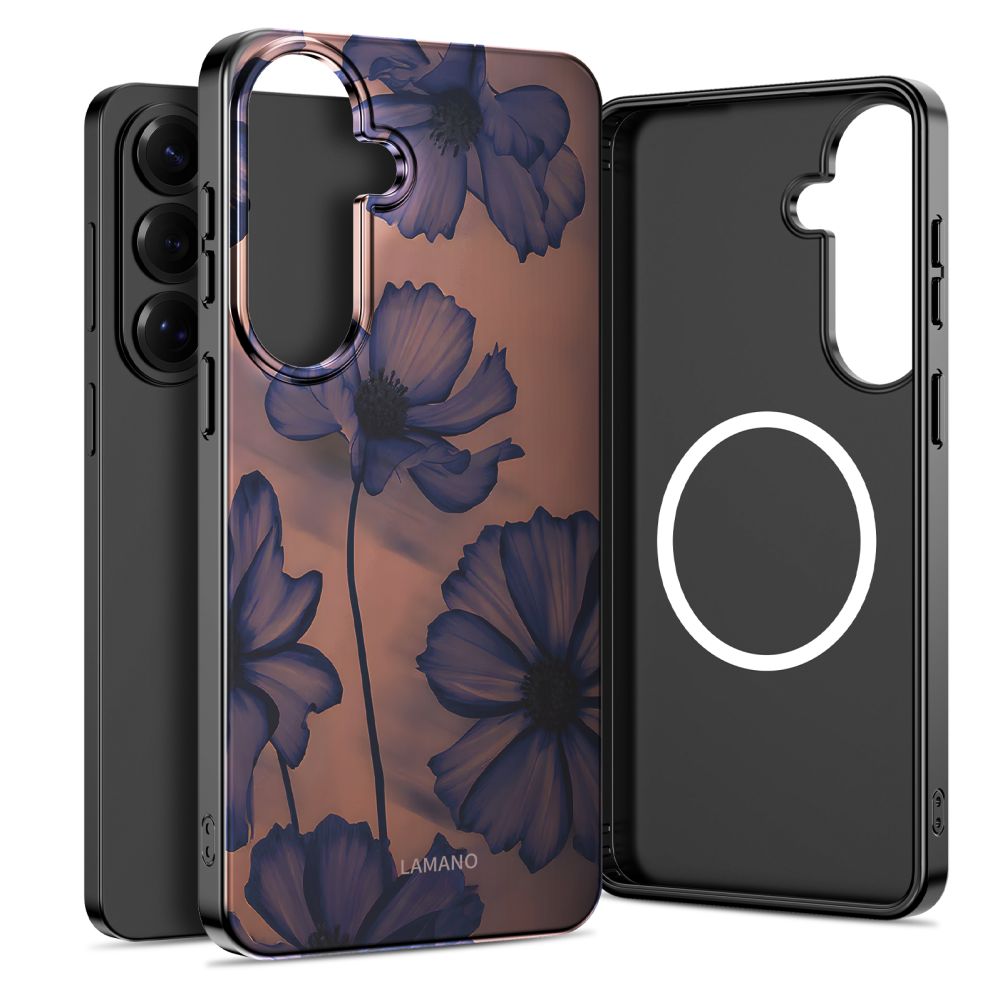 Tech-Protect Lamano MagSafe Dėklas for Samsung Galaxy S26 - rudas-violetinis