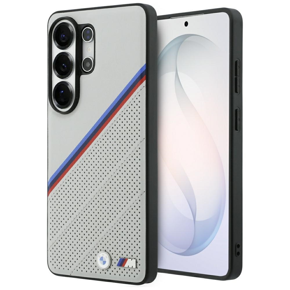 BMW Tricolor Metal Logo MagSafe Dėklas for Samsung Galaxy S26 Ultra - pilkas