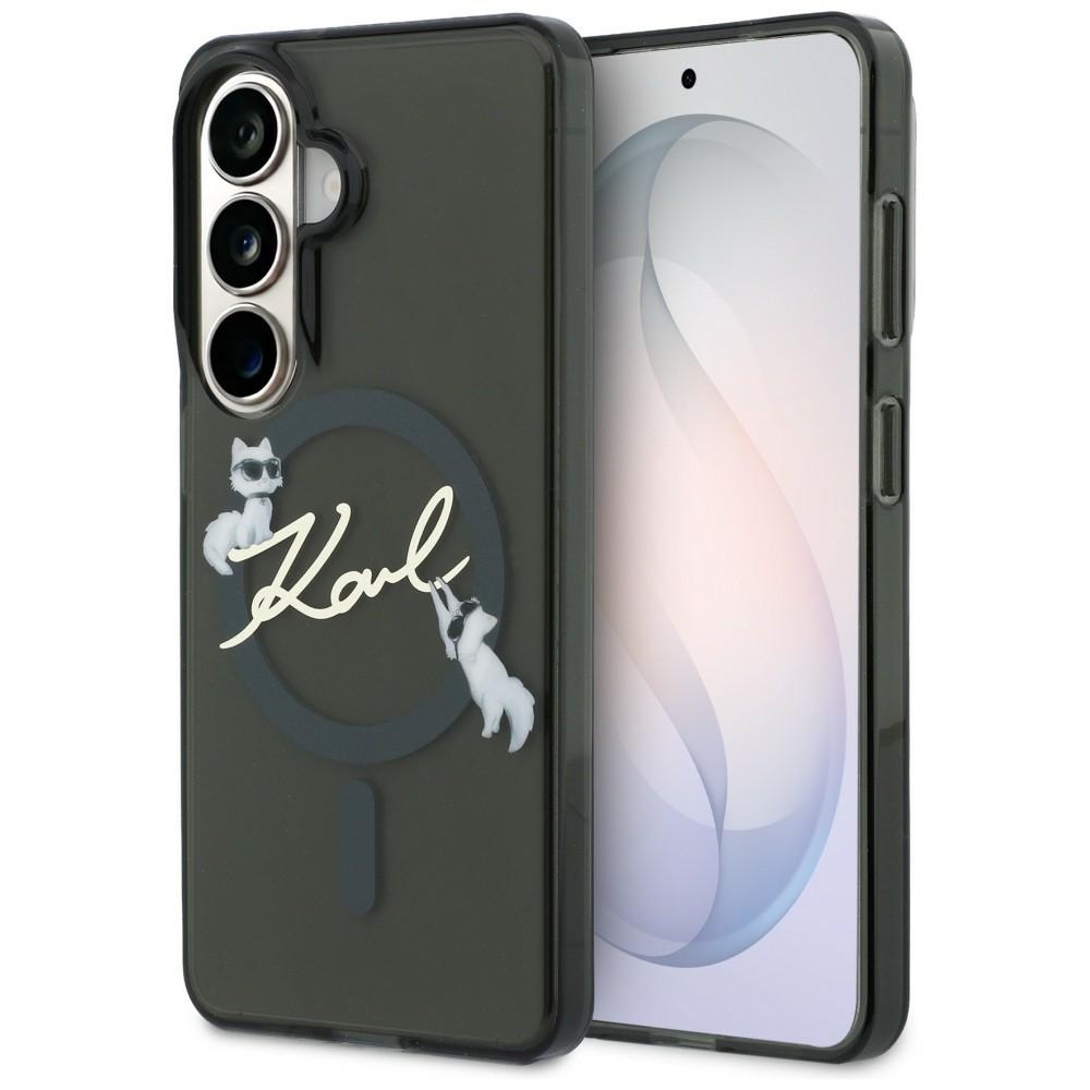 Karl Lagerfeld dėklas IML KC Script MagSafe skirtas Samsung Galaxy S26 juodas