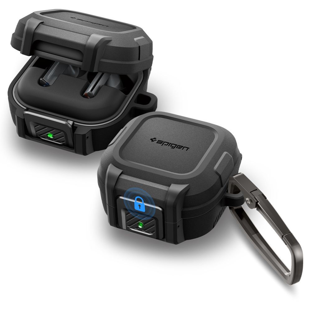Spigen Lock Fit dėklas Samsung Galaxy Buds 4 / 4 Pro - Matte juodas