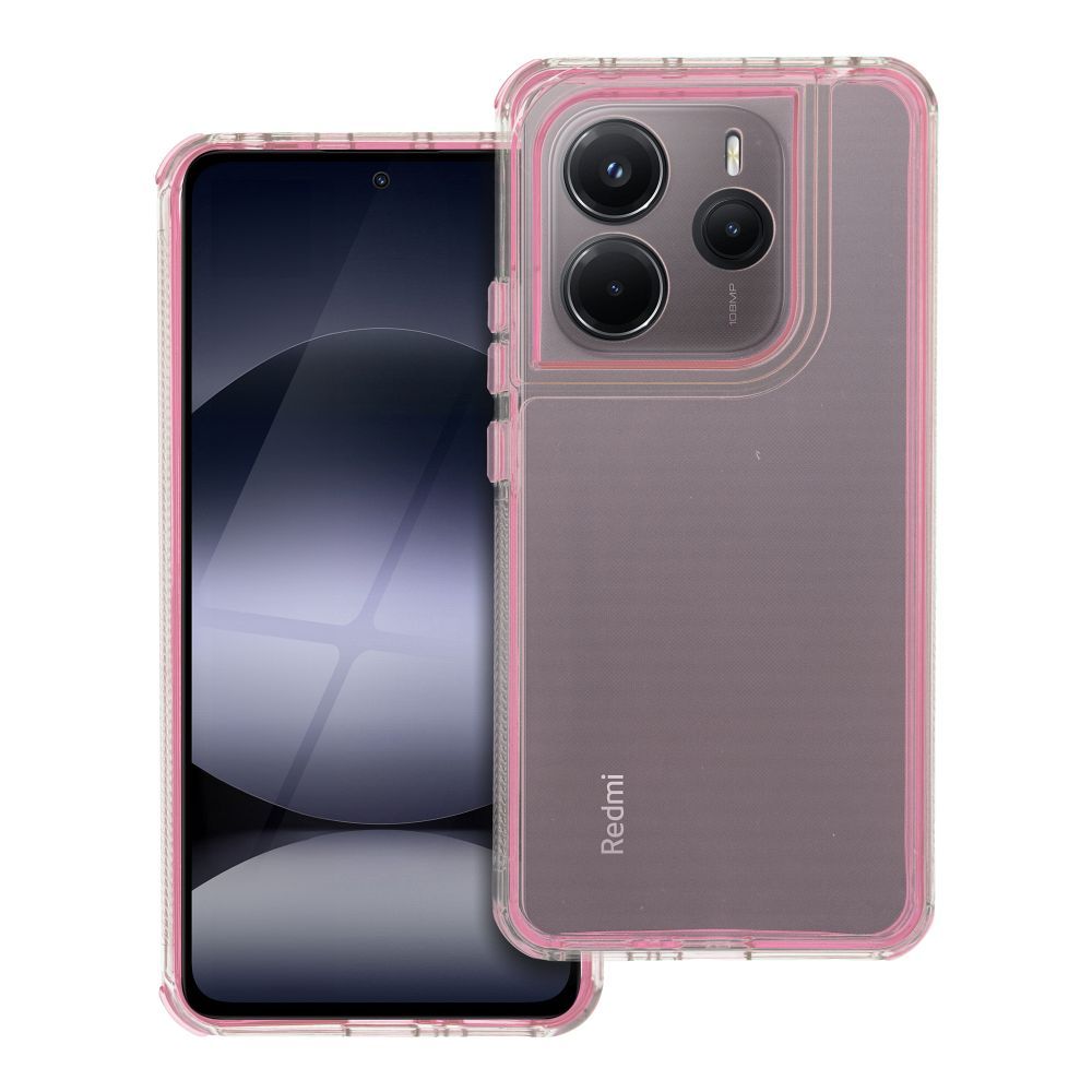 MATRIX CLEAR dėklas telefonui XIAOMI Redmi Note 14 5G pudros rožinis