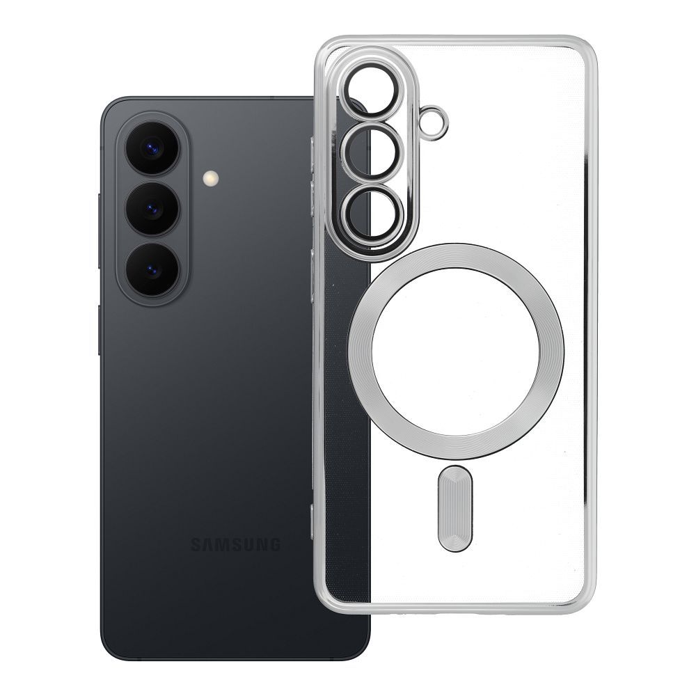 ELECTRO MAG COVER dėklas telefonui su MagSafe SAMSUNG S26 Pro sidabro spalvos