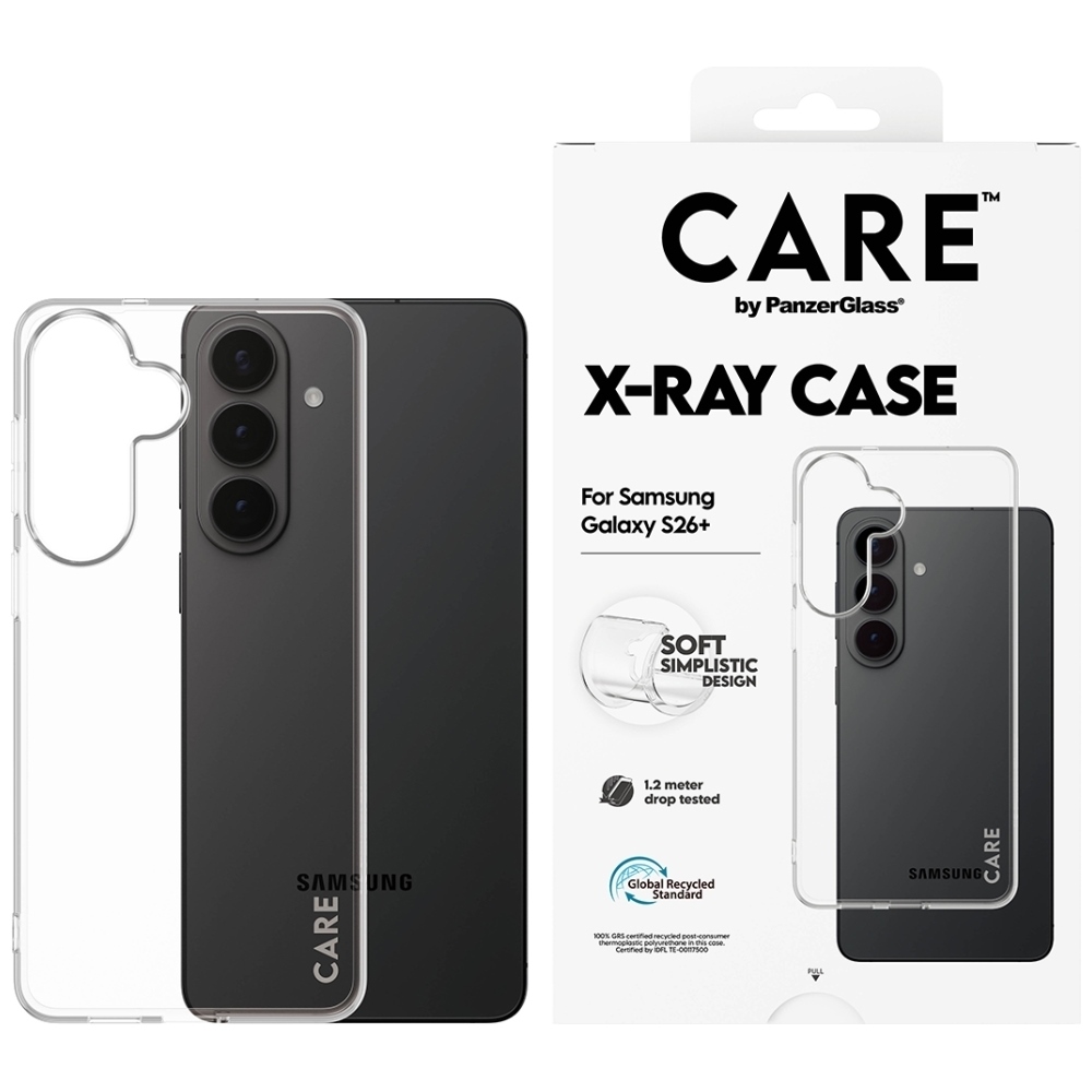 CARE by PanzerGlass X-Ray dėklas Samsung Galaxy S26+ - skaidrus