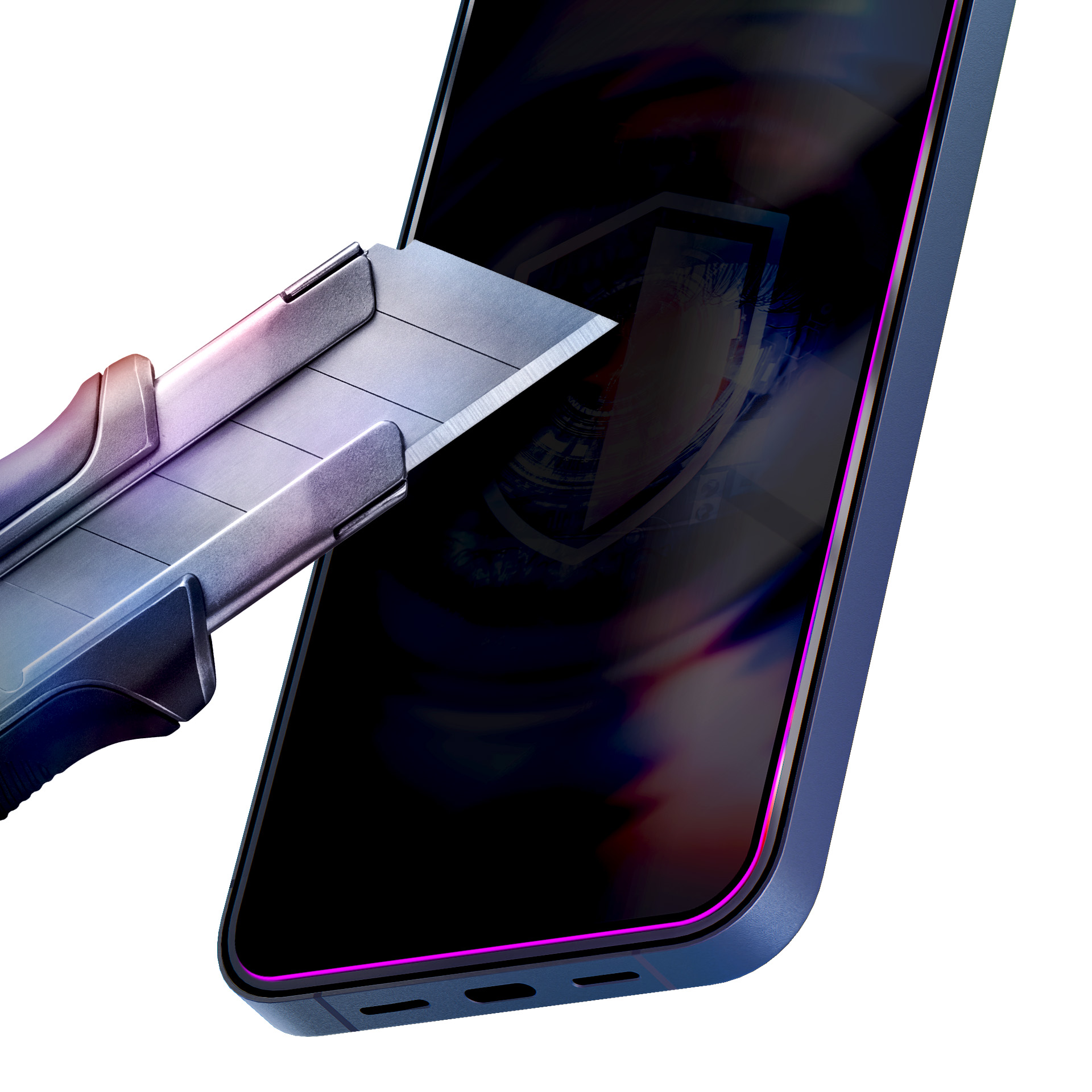 3mk HardGlass Max Privacy 9H grūdintas stiklas su privatumo filtru, skirtas iPhone 15 Pro
