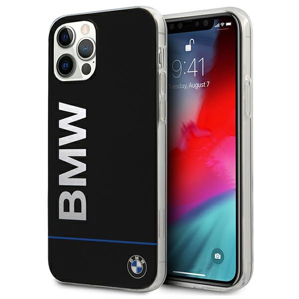 BMW Hardcase Signature Printed Logo Dėklas skirtas iPhone 12 / 12 Pro - juodas