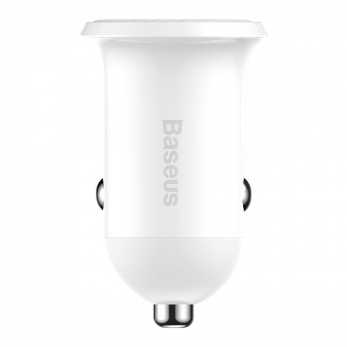 Automobilinis įkroviklis Baseus "Grain Pro" baltas 4.8A (2xUSB)