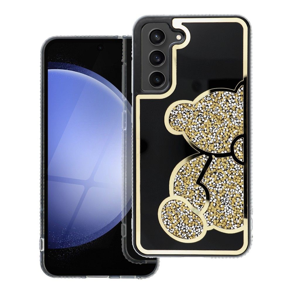 TEDDY BEAR dėklas telefonui SAMSUNG A54 auksinis