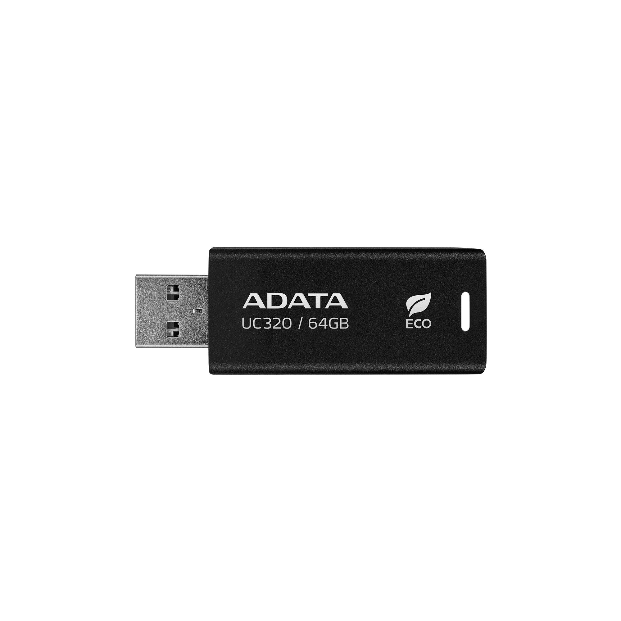 USB atmintinė USB3.2 64GB juoda Adata UC320
