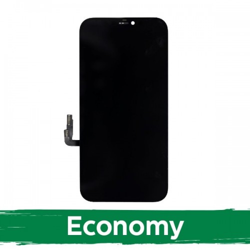 Ekranas skirtas iPhone 12 / 12 Pro juodas (Hard OLED / Economy) /*Removable IC*/