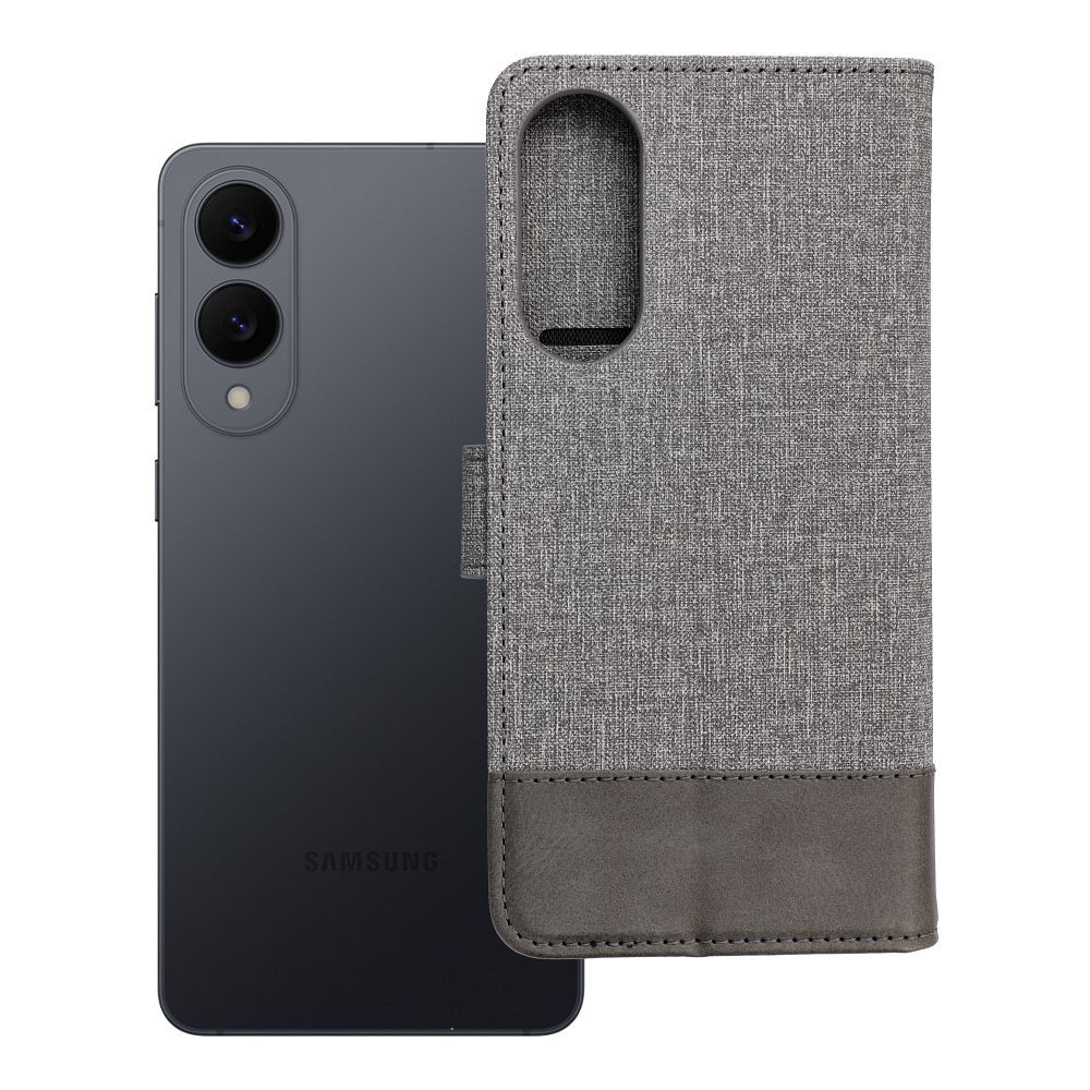 GOMMA knygos tipo dėklas telefonui SAMSUNG S25 Edge pilkas