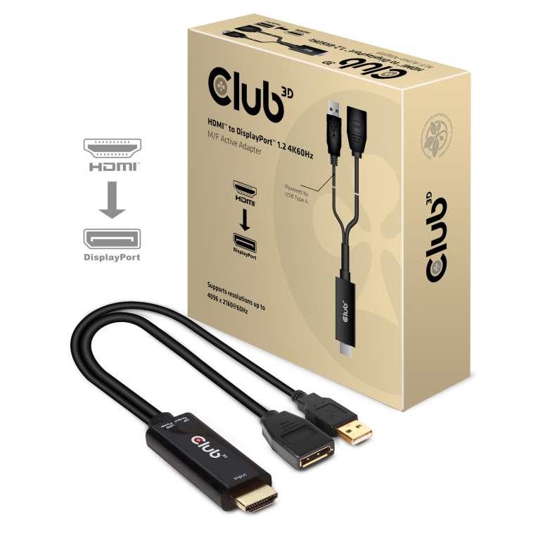 I/O adapteris HDMI į DP/aktyvus M/F CAC-1331 CLUB3D