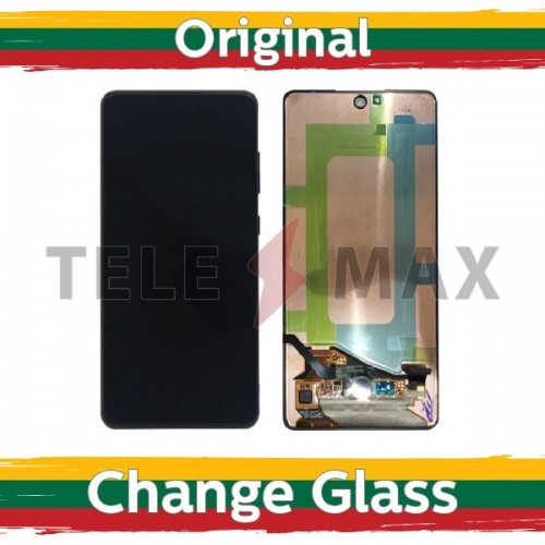 Ekranas skirtas Samsung A725 (A726) A72 juodas (Atnaujintas: Telemax) (NoFrame versija)
