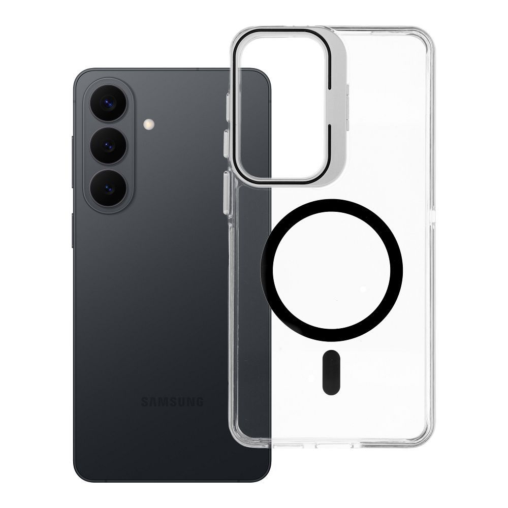 LENS MAG DĖKLAS Dėklas suderinamas su MagSafe for SAMSUNG S26 Plus juodas