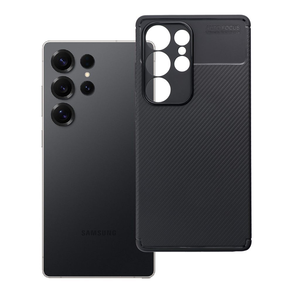 Dėklas CARBON PREMIUM telefonui SAMSUNG S25 Ultra juodas