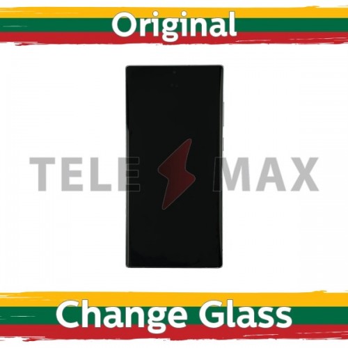 Ekranas skirtas Samsung S908 S22 Ultra juodas (Atnaujintas: Telemax) (NoFrame versija)