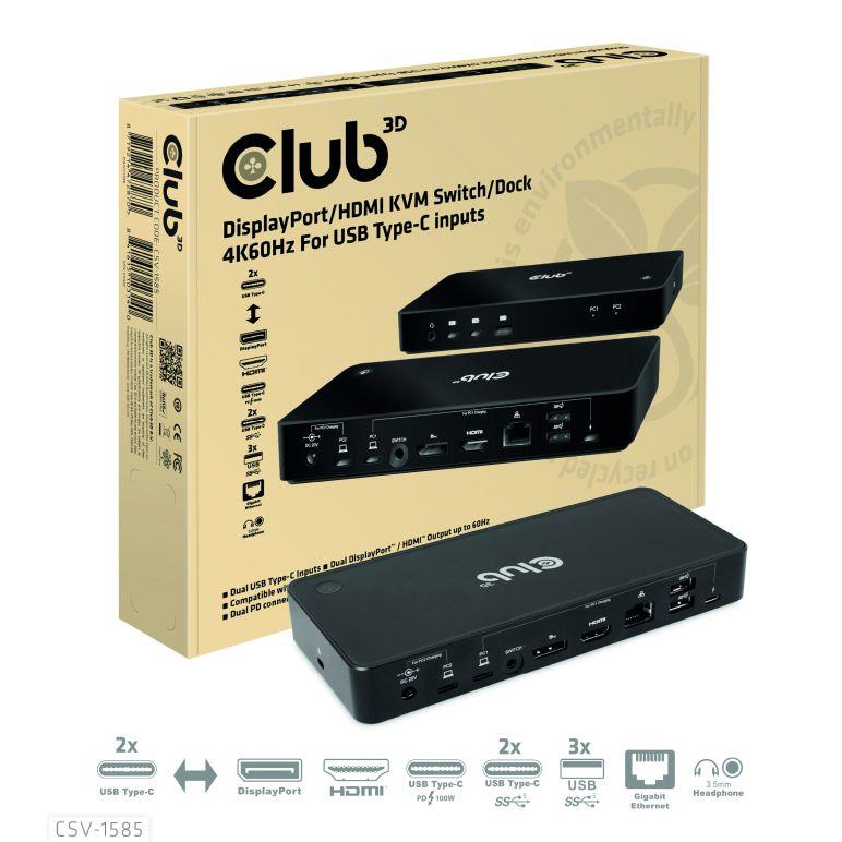 Nešiojamojo dokinė stotis USB-C 120W CSV-1585 Club3D