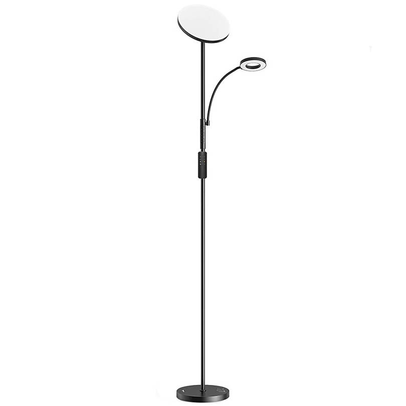 Dviguba grindų lempa su pultu BlitzWill BWL-FL-0001, 36W (juoda)