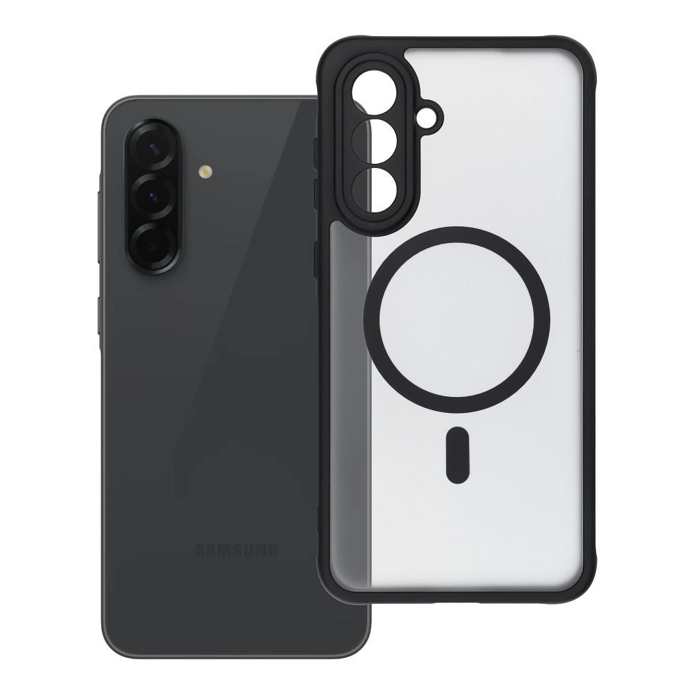 FULL MATTE MAG COVER dėklas telefonui, suderinamas su MagSafe, skirtas SAMSUNG A36 juodas