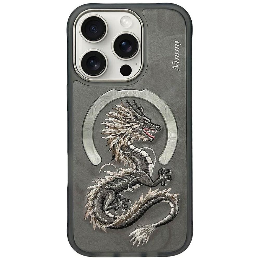 Nimmy Dragon MagSafe dėklas iPhone 16 Pro Max - pilkas