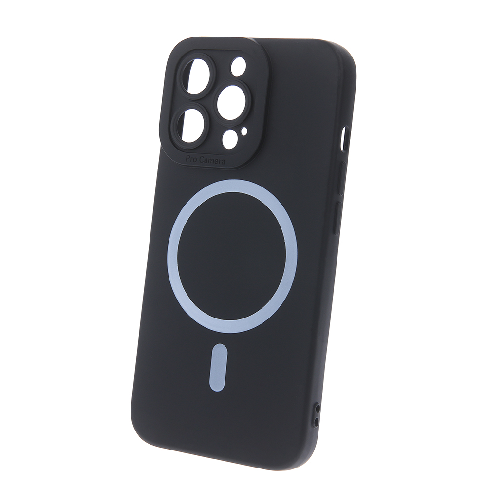 Silicon Mag dėklas for iPhone 16 Plus 6,7" juodas