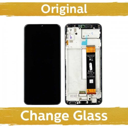 Ekranas skirtas Samsung M236 M23 5G juodas su rėmeliu (Atnaujintas: China)