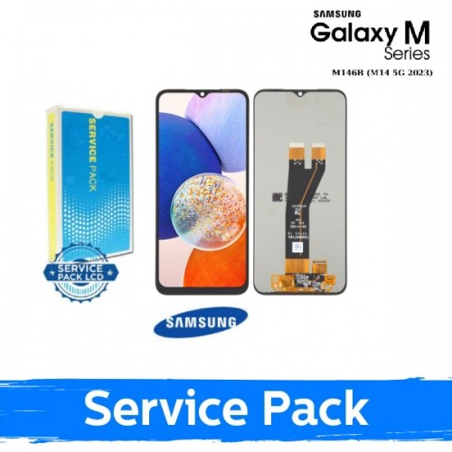 Ekranas skirtas Samsung M146B M14 5G/ A146B A14 5G / A145 A14 juodas (in Service Pack box)(NoFrame version)